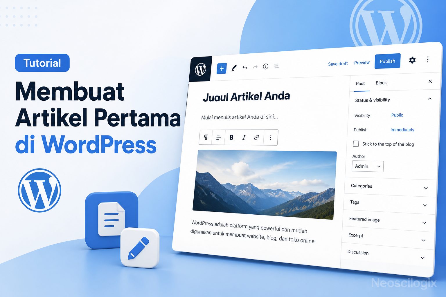 Tutorial Membuat Artikel Pertama di WordPress: Panduan Lengkap & Praktis 1 neo c7f7b788a45391dc152d13b52f30da2a 1779554961
