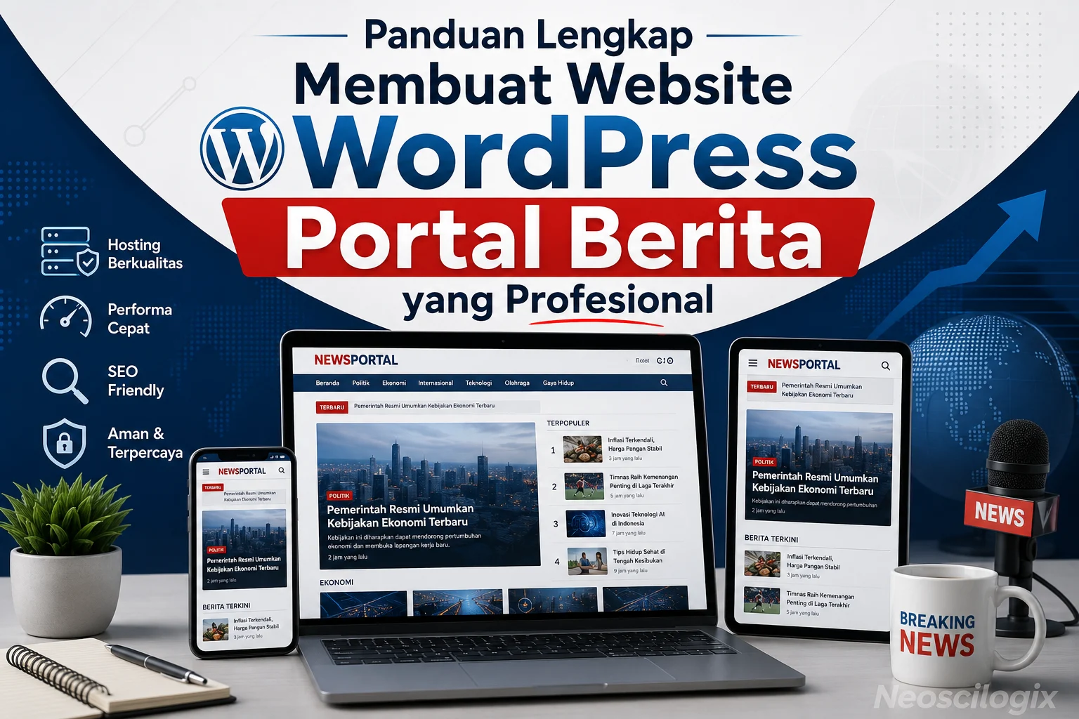Panduan Lengkap Membuat Website WordPress Portal Berita yang Profesional 1 Panduan langkah demi langkah membuat website WordPress portal berita profesional